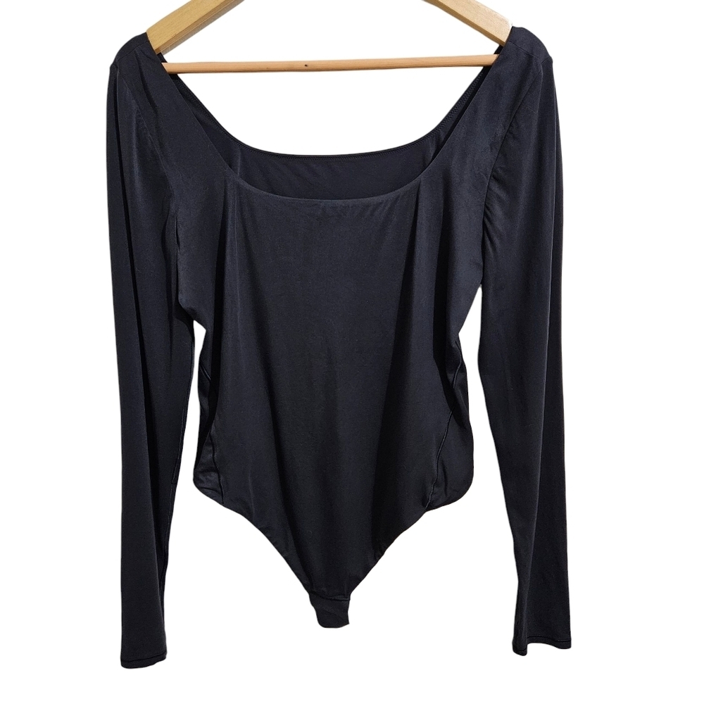 Lululemon Wundermost Ultra-Soft Nulu Square-Neck Long-Sleeve Bodysuit XL Neutral - Picture 4 of 14